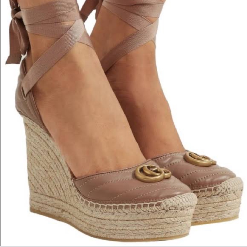 Gucci Marmont Wedge Espadrilles